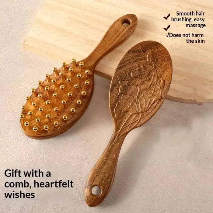 Peigne de Massage de tête à 39 dents et outil Gua Sha