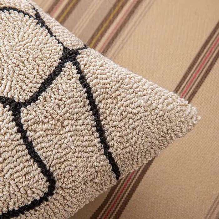 Housses de coussin en coton pour canapés, grandes taies d'oreiller avec fermeture éclair, décor de salon d'art de ligne géométrique abstraite