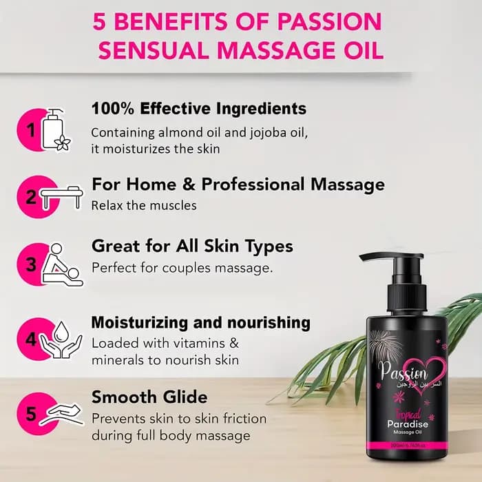 Huile de massage Paradise aux vitamines et minéraux - Nourrit et hydrate