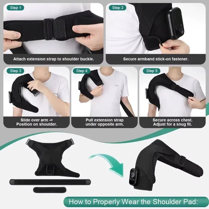 Masseur d'épaule vibrant, support de massage pour l'épaule, ceinture de soutien pour la relaxation musculaire du bras