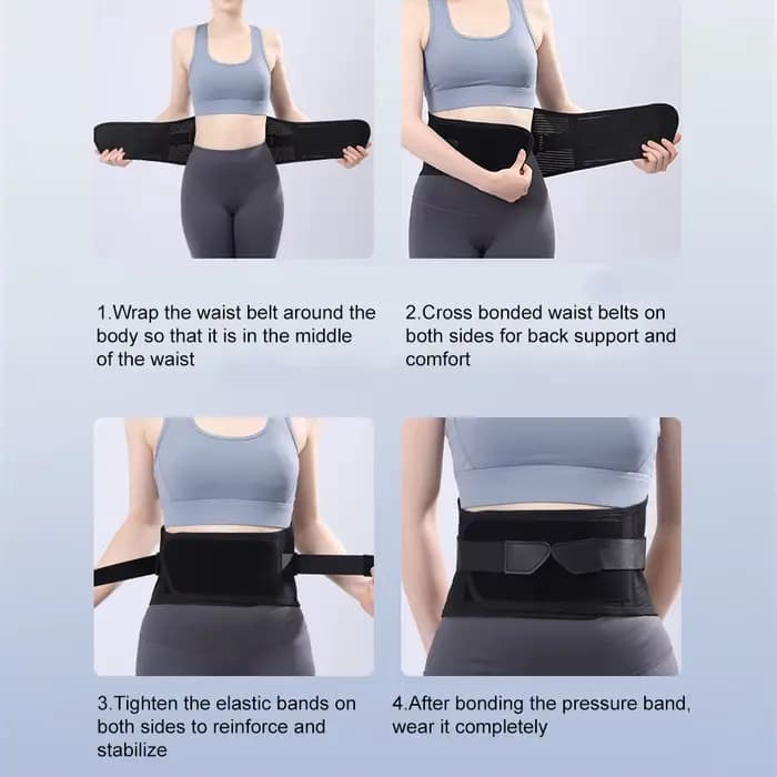 Ceinture de soutien lombaire réglable à 4 bretelles pour hernie discale