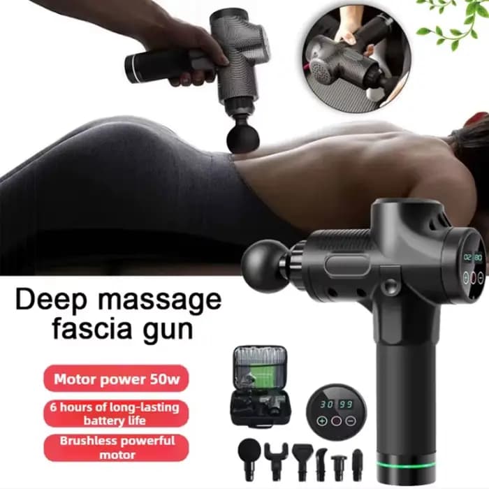 Pistolet de massage musculaire profond multifonctionnel, pistolet à choc électrique, corps de massage, épaules relaxantes, fitness, pistolet de fascia portable