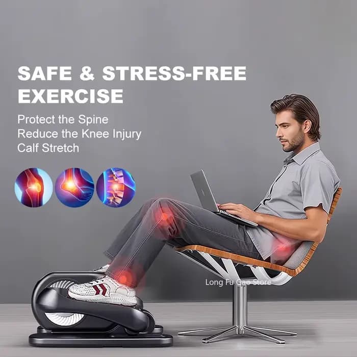 Machine elliptique sous le bureau, exercice des jambes, avec télécommande et 12 vitesses réglables, entraînement elliptique silencieux