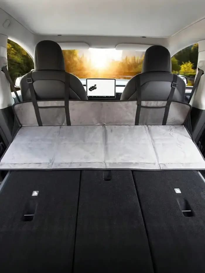 1 extension de lit de voiture – Idéal pour le camping, les voyages sur route et les voyages de nuit, matelas d'extension pliant.