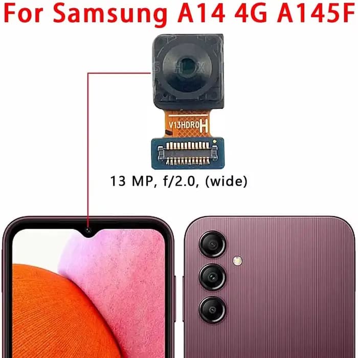 Appareil photo à selfie pour Samsung Galaxy, A14, A15, 4G, 5G, ABahn, A146 axes, AachFrmetals, caméra avant, face à la technologie, pièces de rechange