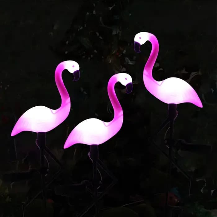 Lumière solaire de flamant rose lumière extérieure de décoration de cour LED de jardin imperméable lumière de passerelle de Patio lumière de cour de paysage debout