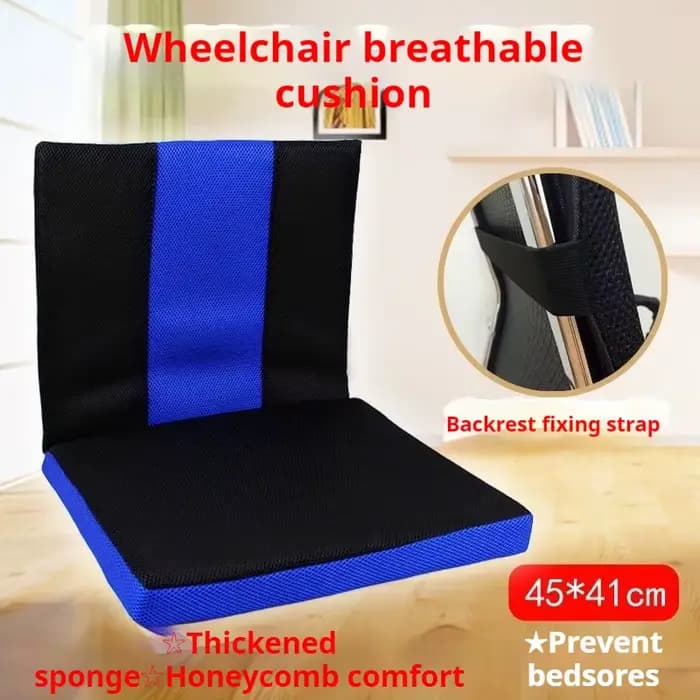 Polymères de siège de fauteuil roulant respirant, oreiller de posture de patient d'aîné, dossier de coussin, degré de glissement, universel