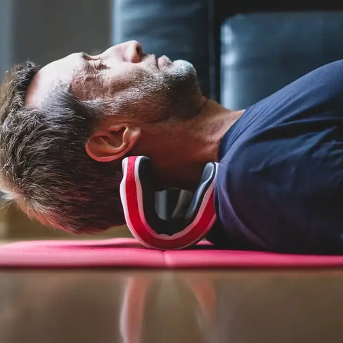 Oreiller de traction cervicale en mousse à mémoire de forme avec design ergonomique