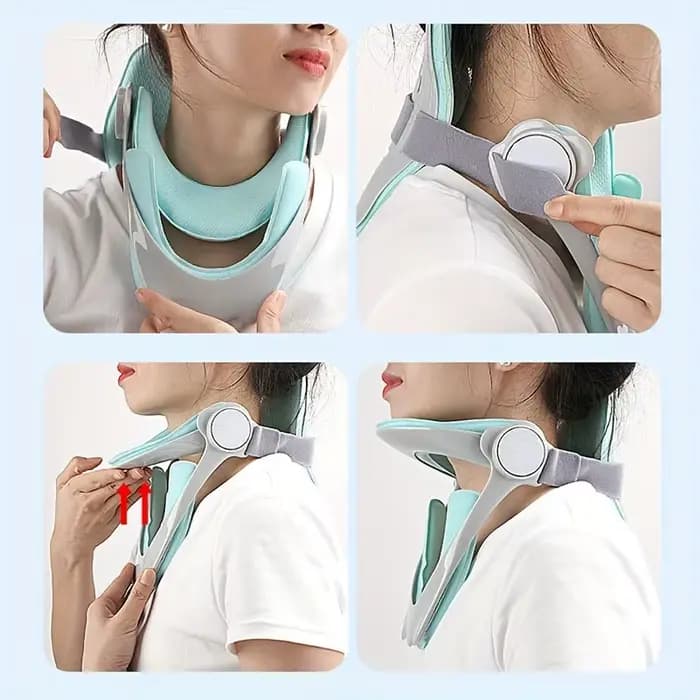 Oreiller ergonomique de soutien du cou avec sangle réglable • Polyester respirant • Confort et durabilité • Soins cervicales • Cadeau idéal