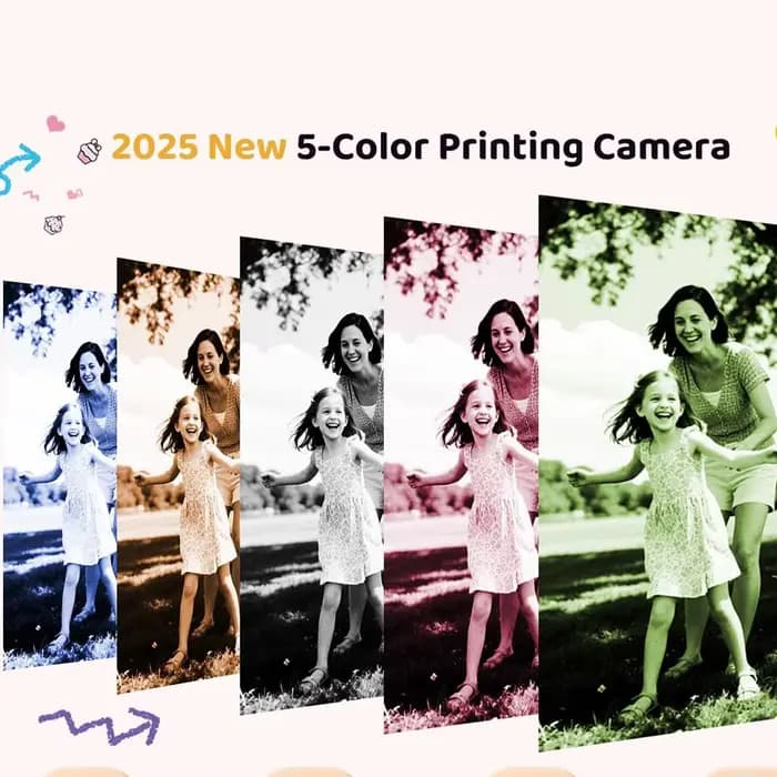 Caméra d'impression instantanée pour enfants, 5 couleurs, 1080P, papier thermique, impression Photo, jeux vidéo, cadeau pour enfants, garçons et filles