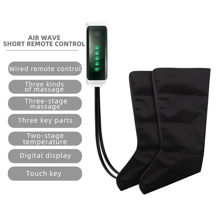 Bottes pneumatiques de massage par compression d'air à 4 airbags pour drainage lymphatique