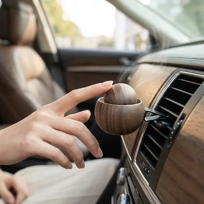 Diffuseur d'huiles essentielles pour voiture et maison - Fabriqué en bois