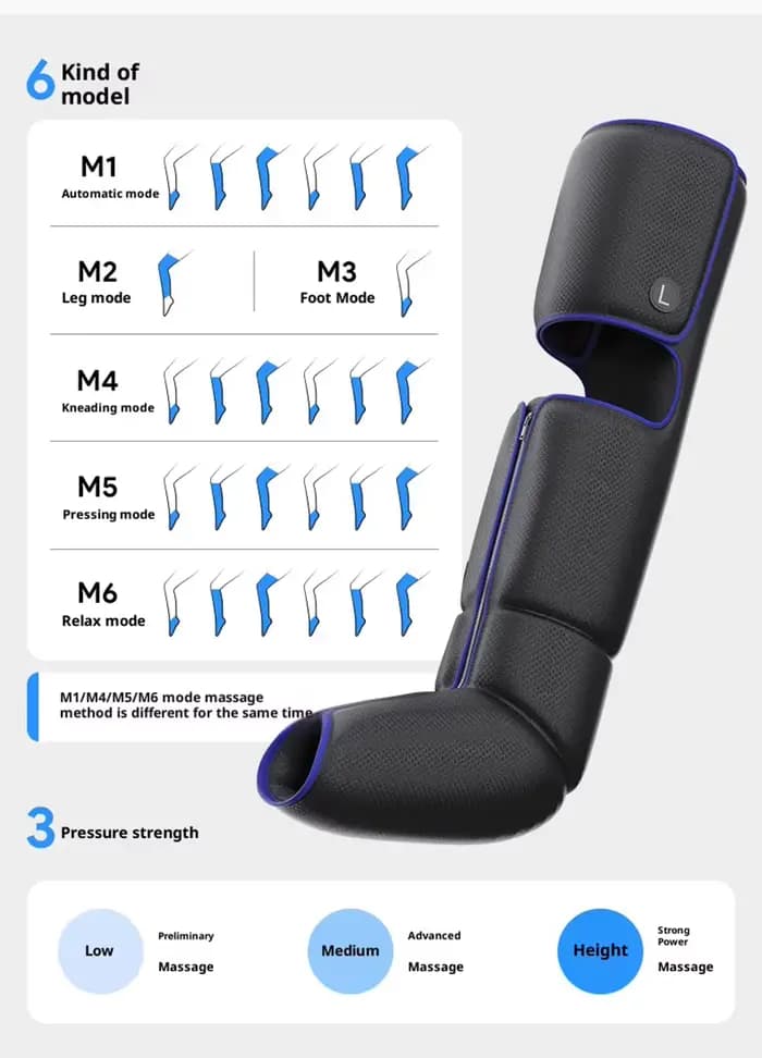 Bottes de massage à compression d'air pour soulager la fatigue des jambes