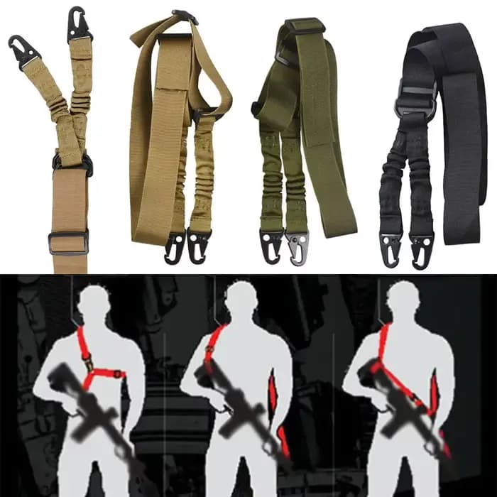 Écharpe pour pistolet tactique, tir réglable, 1/2/3 points, ceinture de cerclage pour fusil Airsoft, accessoires de chasse et de randonnée