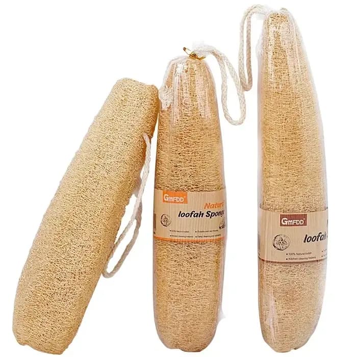 Environ 30-40cm éponges de Loofah organiques naturelles entières exfoliantes bain de douche