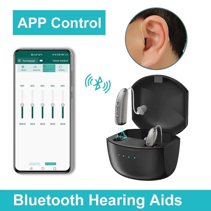 Nouvel aide auditive pour la surdité, amplificateur de son numérique Bluetooth, amplificateur auditif Portable pour personnes âgées
