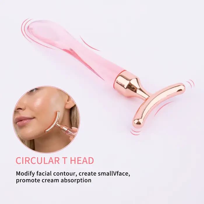 Ensemble de 3 rouleaux de massage double tête et crème contour des yeux pour aider à lifter la peau du visage