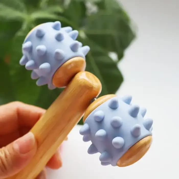Rouleau de massage en forme de T | Soulagement de la tension musculaire du corps et du visage | Outil de soutien de la