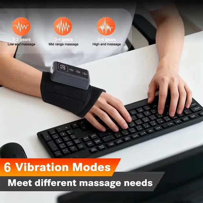 Enveloppement de poignet de main de chaleur et de massage rechargeables, dispositif de thérapie sans fil pour le soulagement du canal carpien