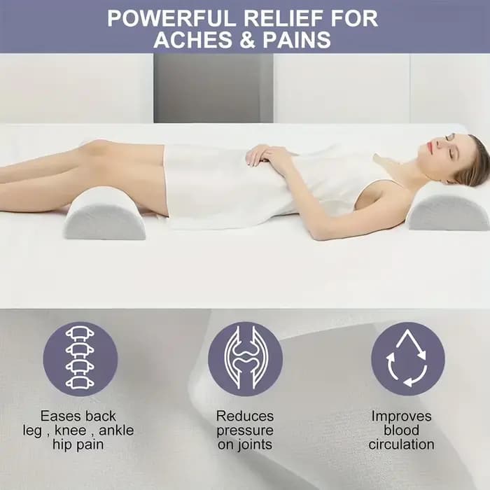 Coussin de soutien en mousse à mémoire de forme demi-lune multifonctionnel pour les jambes