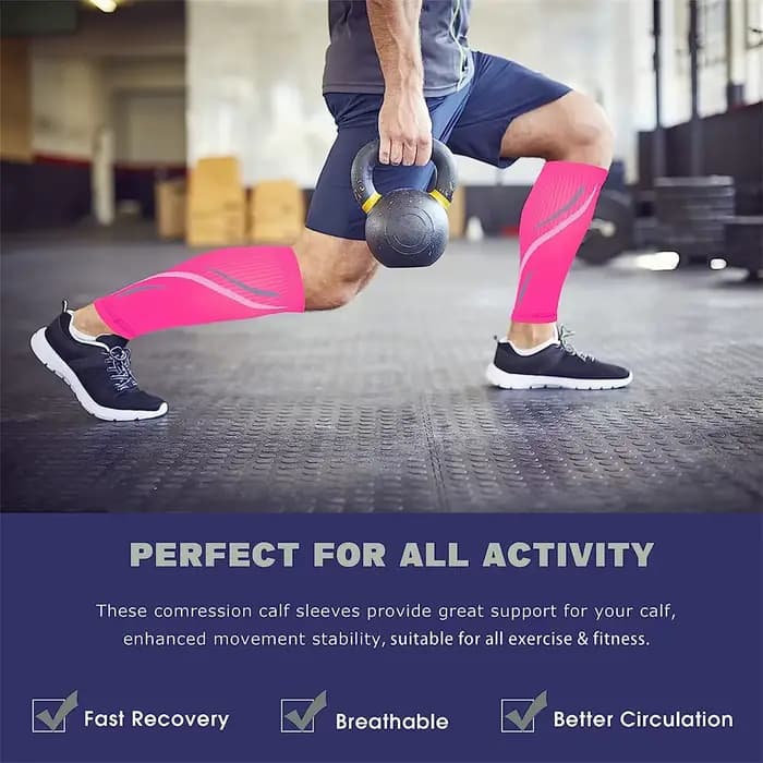 1 paire de manchons de Compression de mollet pour hommes et femmes (20-30 MmHg)