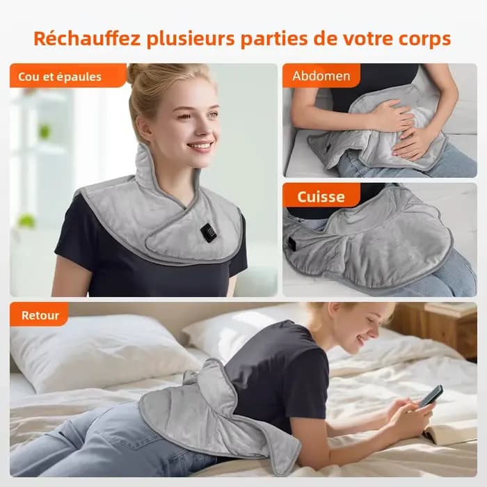 Coussin chauffant électrique pour les épaules et le cou