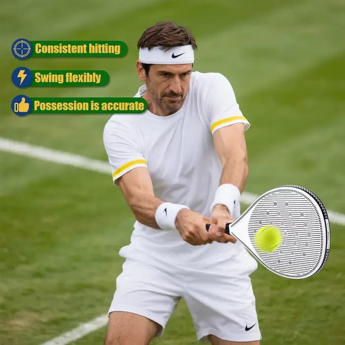 Raquette de tennis | Raquette de padel, en fibre de carbone ultra légère, avec une forte élasticité et une bonne qualité