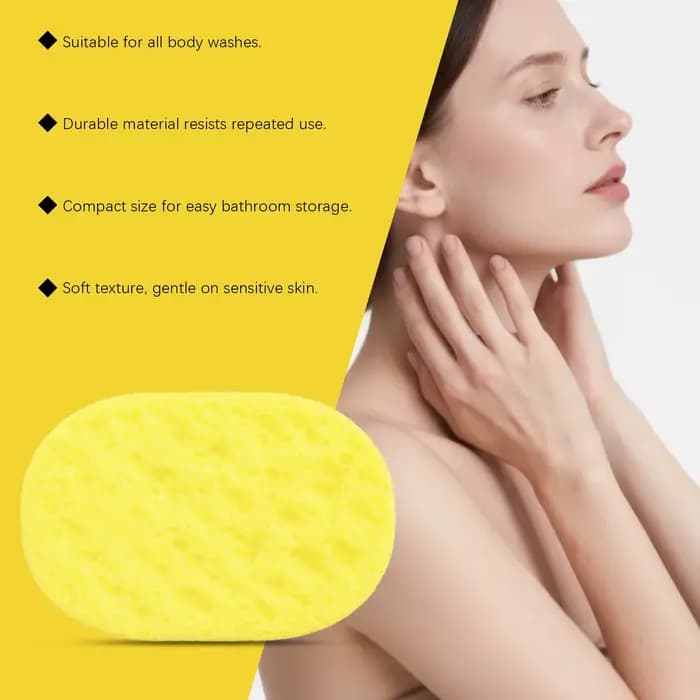 Éponge de bain exfoliante à la citronnelle et au citron pour le contrôle du sébum