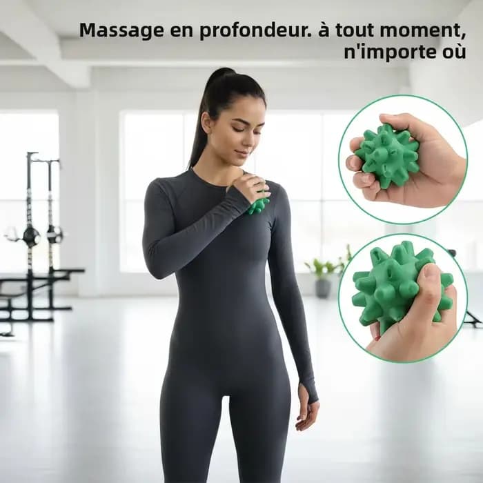 Balle de massage hérisson pour relaxation musculaire profonde
