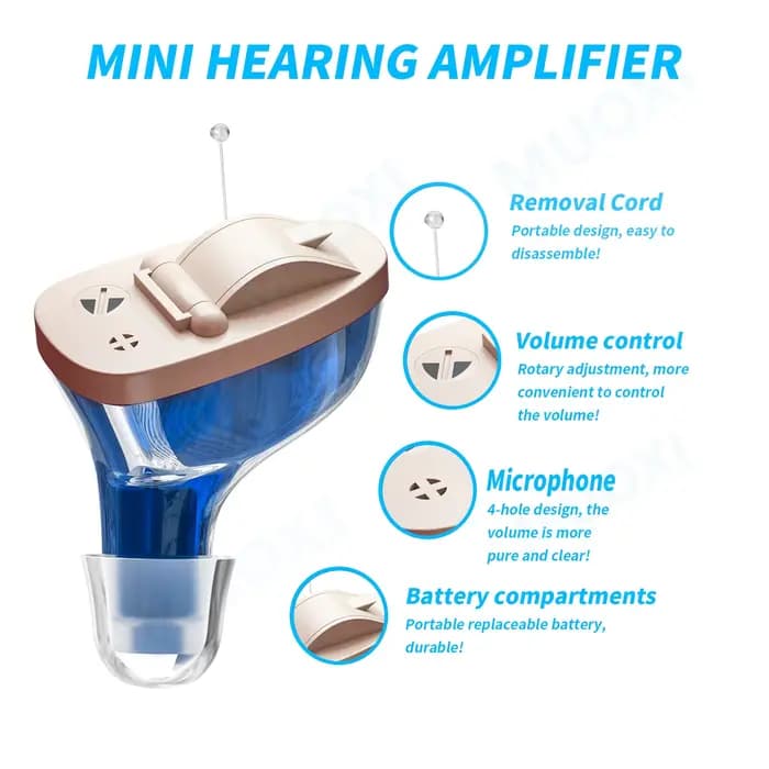 2024 nouveau pas cher 4 canaux Invisible aide auditive prix fabricant chiffre amplificateur de son CIC aides auditives amplificateur Mini oreille