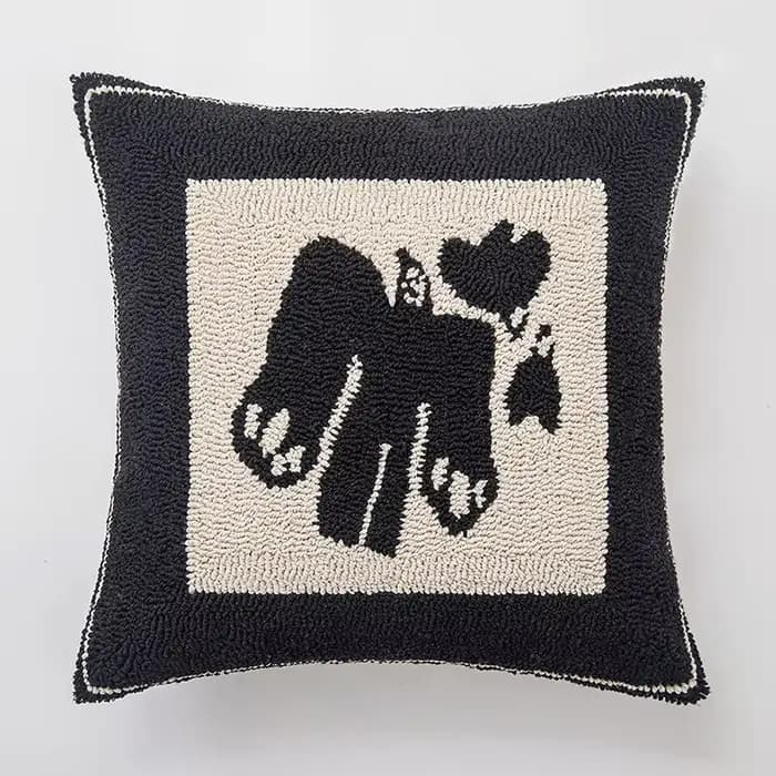 Housses de coussin en coton pour canapés, grandes taies d'oreiller avec fermeture éclair, décor de salon d'art de ligne géométrique abstraite