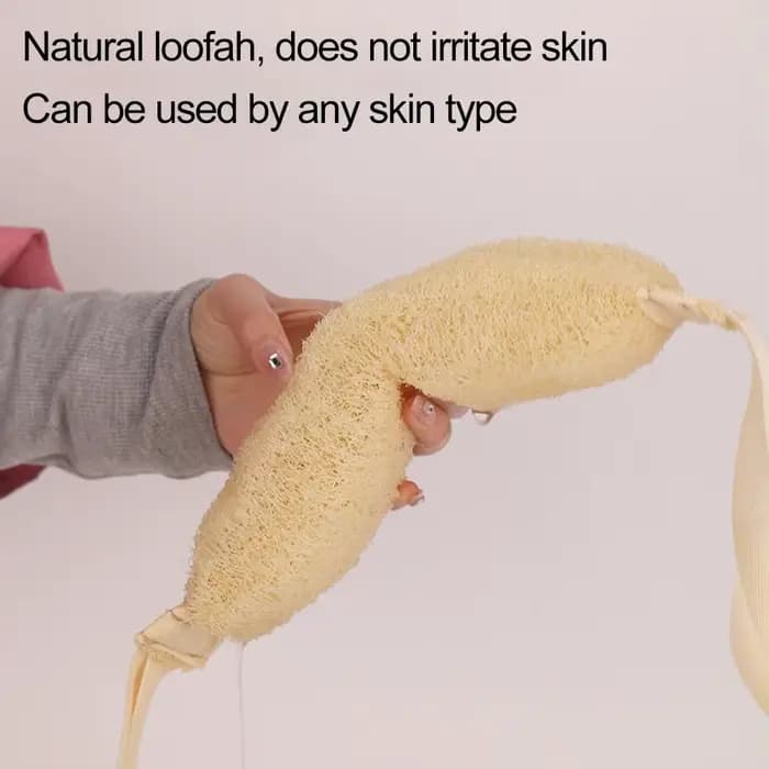 Loofah naturel peau gommage serviette douche Spa Massage brosse de bain épurateur éponge sangle arrière