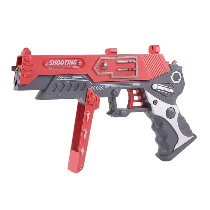 Pistolet à élastiques de combat, lanceur pliable à tir continu, 70 élastiques inclus, blaster à 8 coups