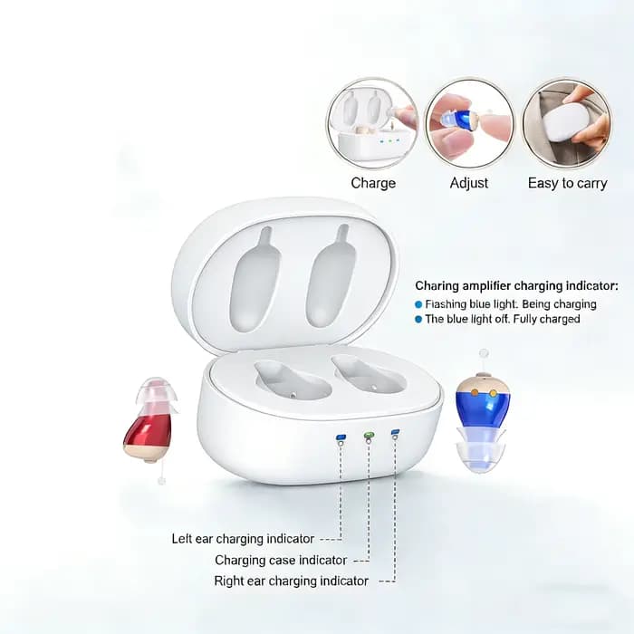 Aide auditive rechargeable pour personnes âgées, appareil auditif pour malentendants, mini amplificateur sonore sans fil, aides auditives invisibles, écouteurs pour malentendants