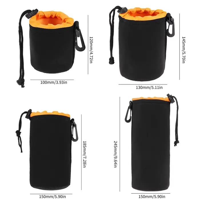 Sac de poudres pour objectif d'appareil photo, étui en néoprène souple étanche pour la plupart des appareils photo SLR numériques, IL, Sony
