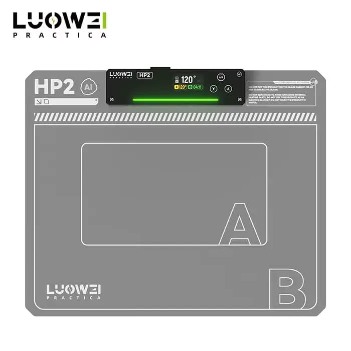 LUOWEI LW-HP2 15 ''AI coussin chauffant intelligent contrôle de température double Zone 1.74 ''affichage commande vocale chauffage rapide pour la réparation de tablettes de téléphone