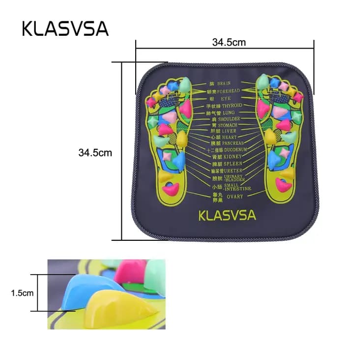 KLASVSA Réflexologie Marche Pierre de massage de Pied Jambe Douleur Soulager Relief
