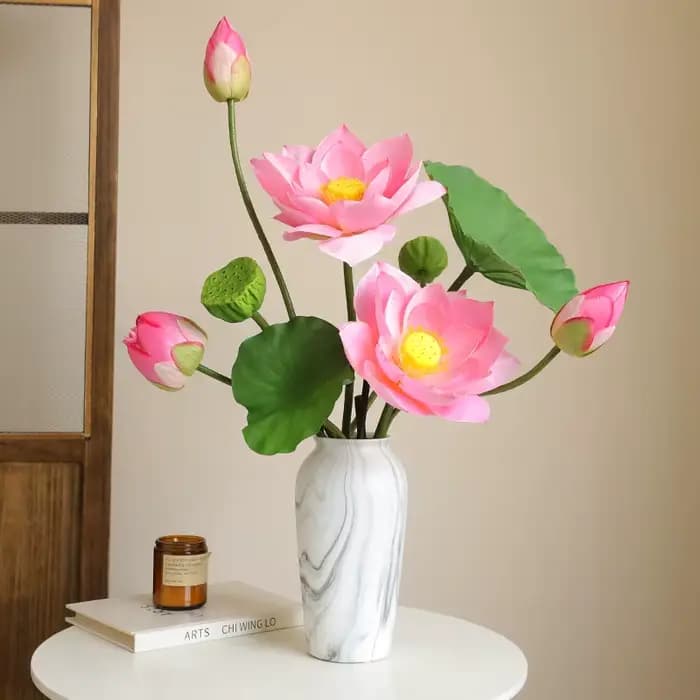 Annie artificielle avec une touche de feuilles et de dosettes, style chinois, Vermont, décoration d'intérieur, hôtel incité injFlowers, 85cm