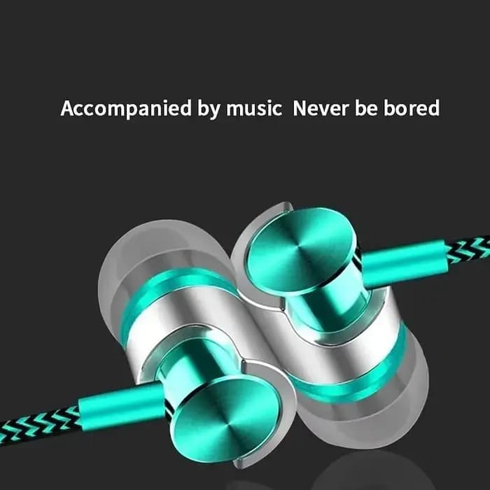 Écouteurs intra-auriculaires filaires avec suppression du bruit, design ergonomique, stéréo, écouteurs de musique de sport pour recharge de téléphone portable