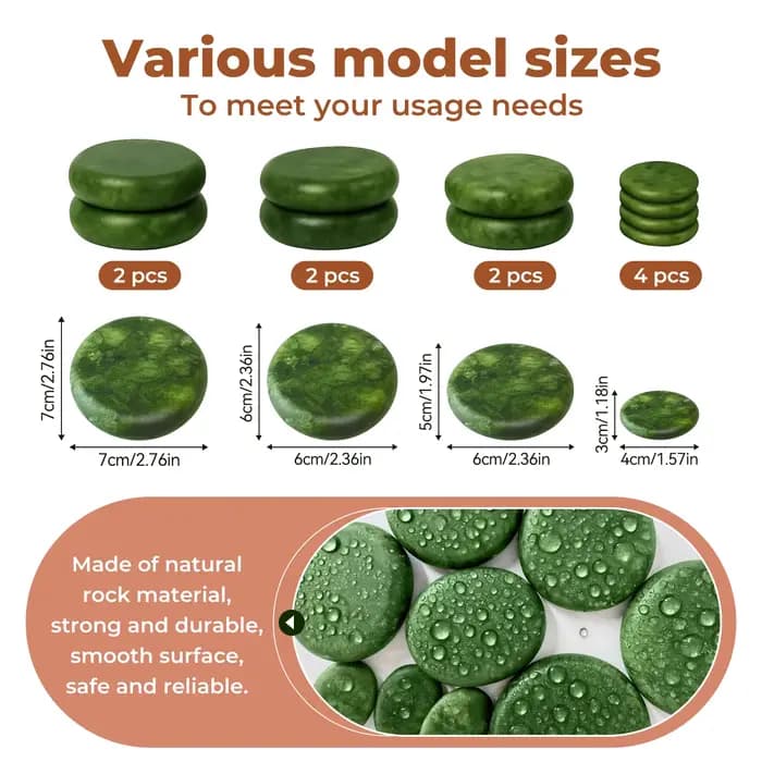 10 pièces de pierre naturelle vert Olive