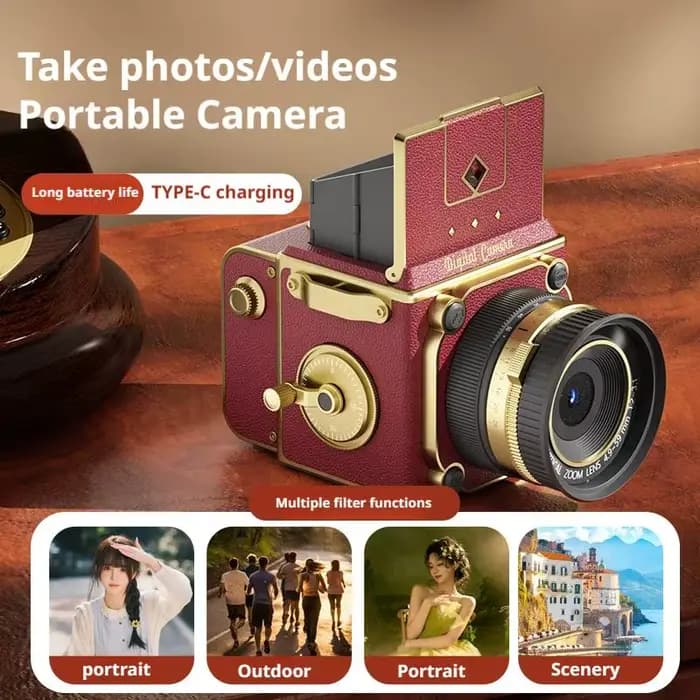 Photographie de voyage rétro CCD appareil Photo numérique Portable Mini appareil Photo étudiant Graduation Photo Zoom appareil Photo numérique haute définition