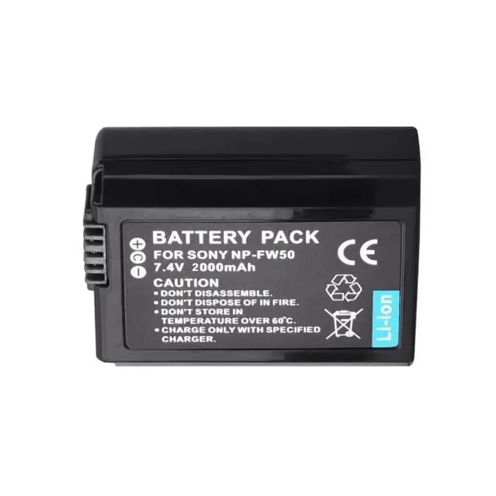 Batterie de caméra pour SONY np-fw50 NP FW50, pour Sony Alpha a6500 a6300 a6000 a5000 a3000 NEX-3 a7R a7S NEX-7 NEX-3D NEX-3K NEX-5R