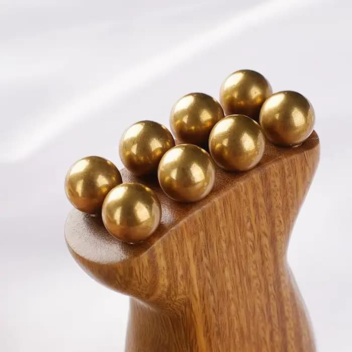 Nouveau masseur de drainage lymphatique pour les joues, rouleau de massage des points de pression, rouleau facial Gua Sha, outil de lifting des fascias à billes