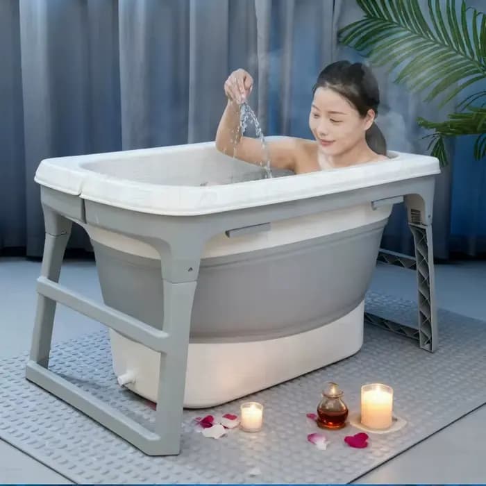 Baignoire Pliable pour Enfants et Adultes, Hydrothérapie, Bain Relaxant, Spa, Mobilier de Maison