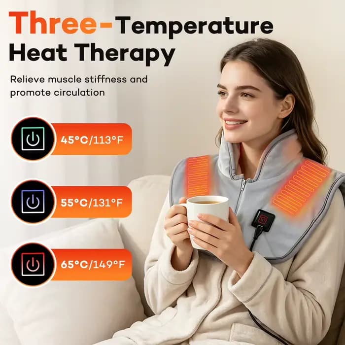 Coussin chauffant électrique pour le cou et les épaules