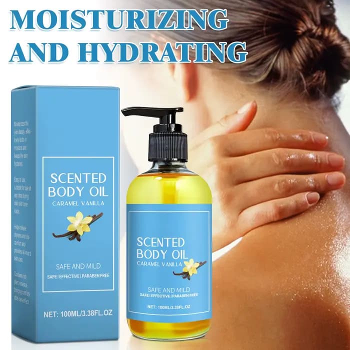 Huile corporelle anti-stress à la vanille - Hydrate et apaise en profondeur les muscles