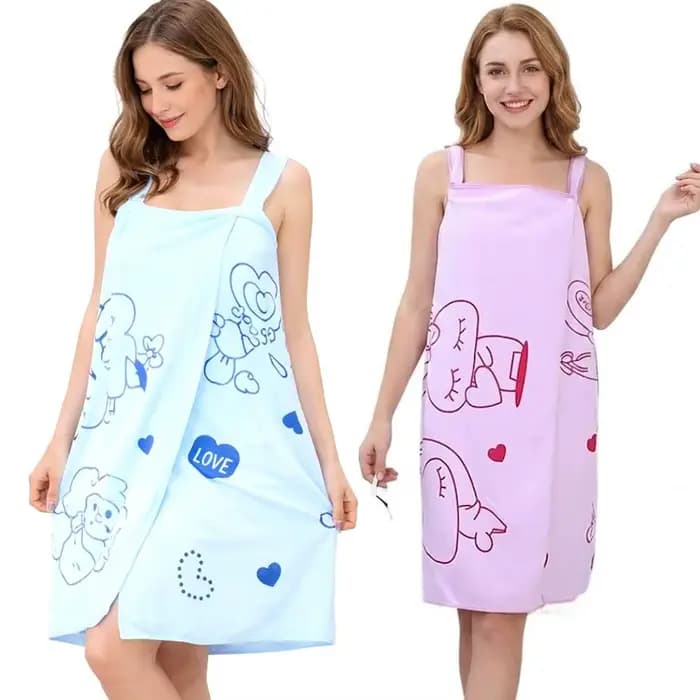 Serviette de bain enveloppante en microfibre douce et velours, peignoir, robe de plage, robe de nuit, pour spa, maison, hôtel, absorbante et portable