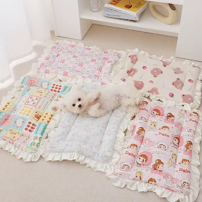 Coussin de luxe pour animaux de compagnie, tapis chaud pour chien avec corde de fixation, tapis pour chaton et chiot, couverture d'hiver pour chien