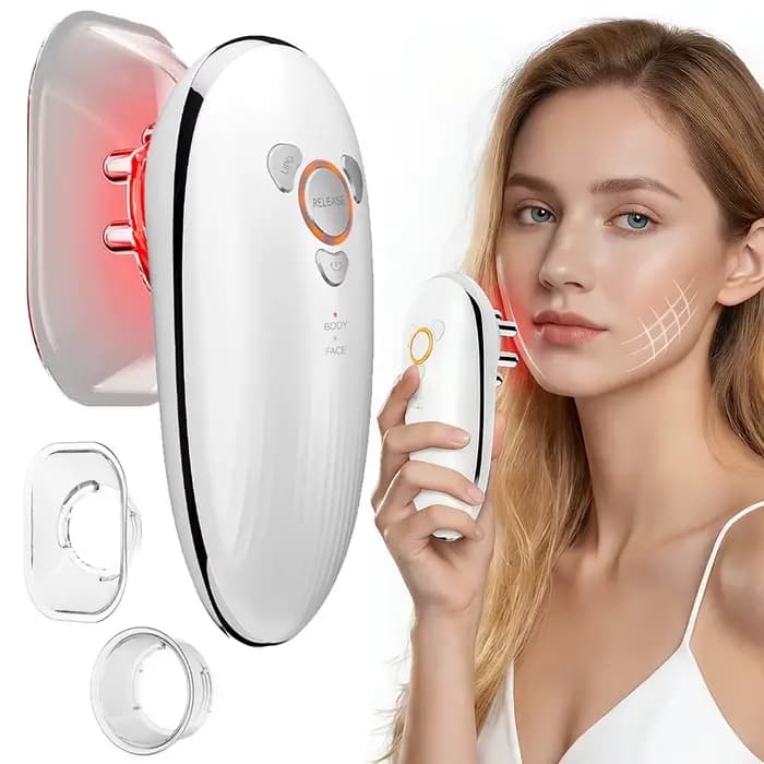 Appareil de massage 3 en 1 à lumière rouge pour le visage et le corps