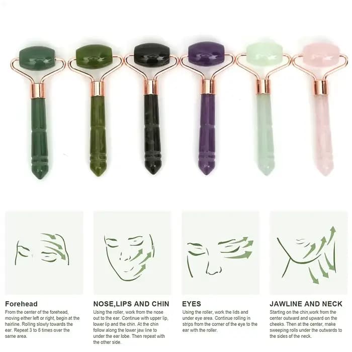 Pexmen-Rouleaux anti-âge et outil facial Gua-Sha
